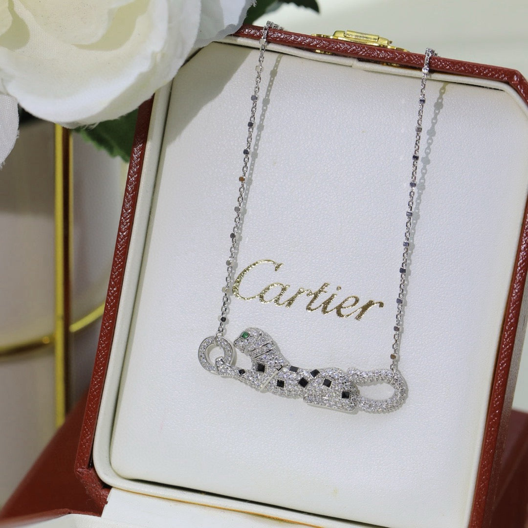 [ELAN LUXE]PANTHERE PAVED DIAMOND NECKLACE