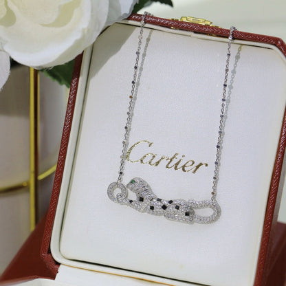 [ELAN LUXE]PANTHERE PAVED DIAMOND NECKLACE