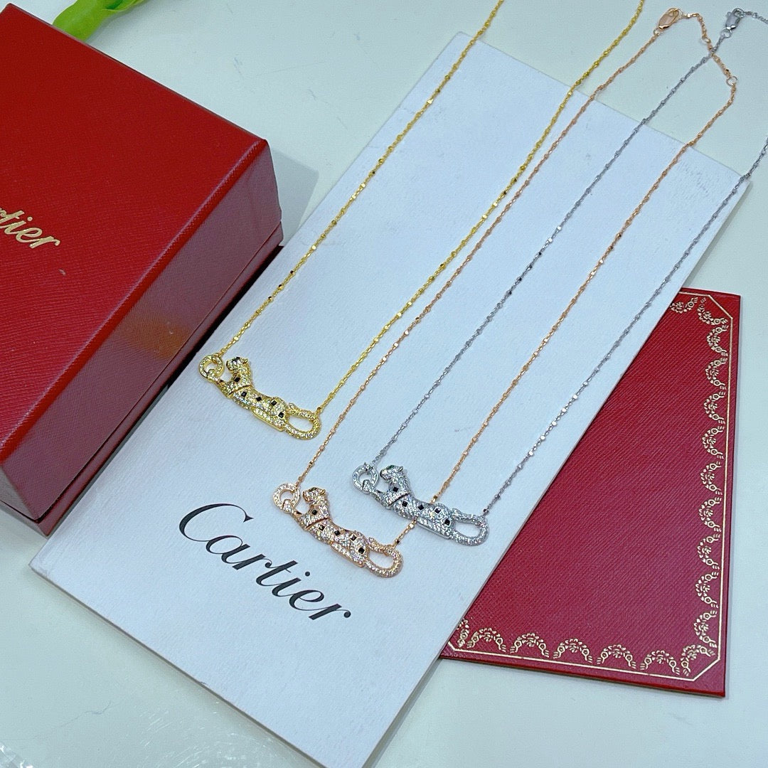 [ELAN LUXE]PANTHERE PAVED DIAMOND NECKLACE