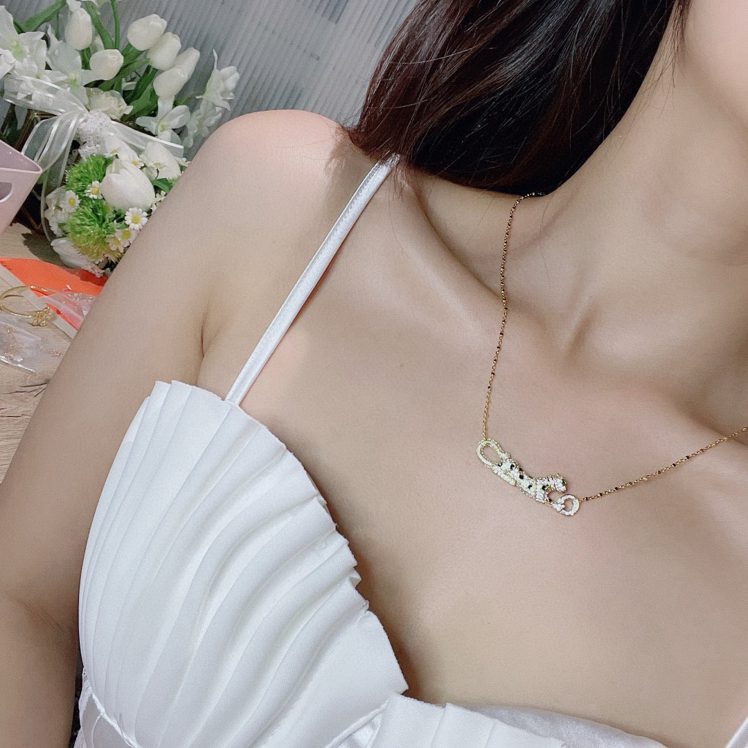 [ELAN LUXE]PANTHERE PAVED DIAMOND NECKLACE