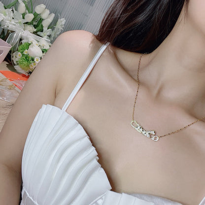 [ELAN LUXE]PANTHERE PAVED DIAMOND NECKLACE