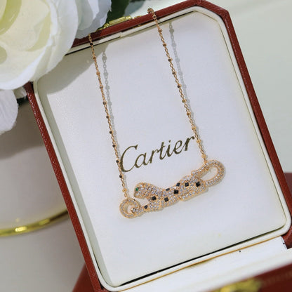 [ELAN LUXE]PANTHERE PAVED DIAMOND NECKLACE