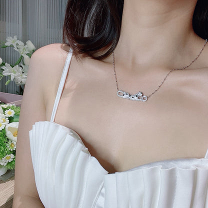 [ELAN LUXE]PANTHERE PAVED DIAMOND NECKLACE