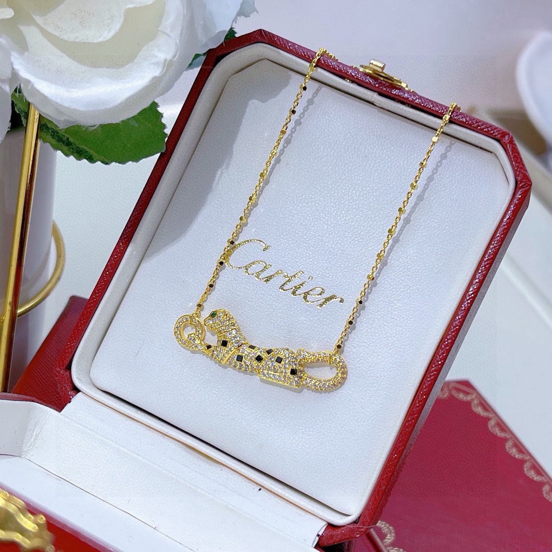 [ELAN LUXE]PANTHERE PAVED DIAMOND NECKLACE