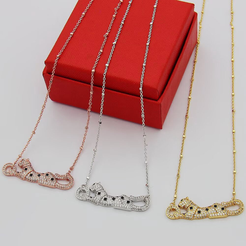 [ELAN LUXE]PANTHERE PAVED DIAMOND NECKLACE