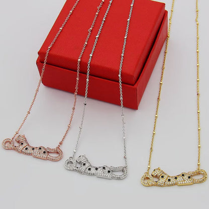 [ELAN LUXE]PANTHERE PAVED DIAMOND NECKLACE
