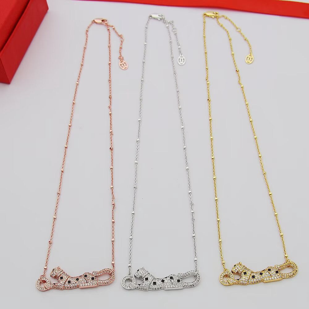 [ELAN LUXE]PANTHERE PAVED DIAMOND NECKLACE