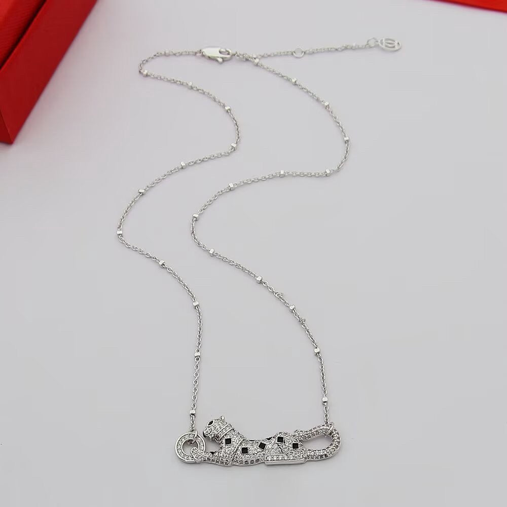 [ELAN LUXE]PANTHERE PAVED DIAMOND NECKLACE