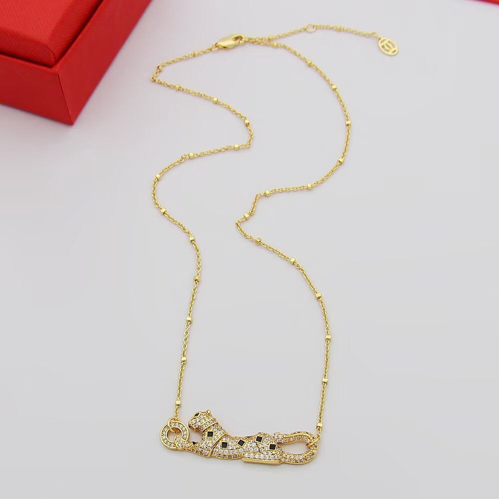 [ELAN LUXE]PANTHERE PAVED DIAMOND NECKLACE