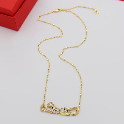 [ELAN LUXE]PANTHERE PAVED DIAMOND NECKLACE