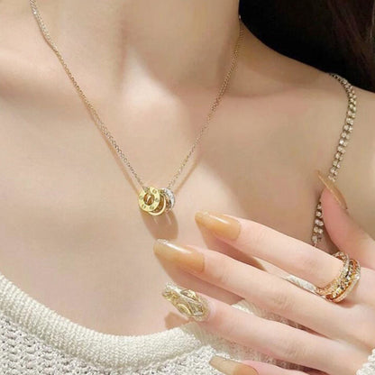 [ELAN LUXE]LOVE 6 DIAMOND PENDANT NECKLACE