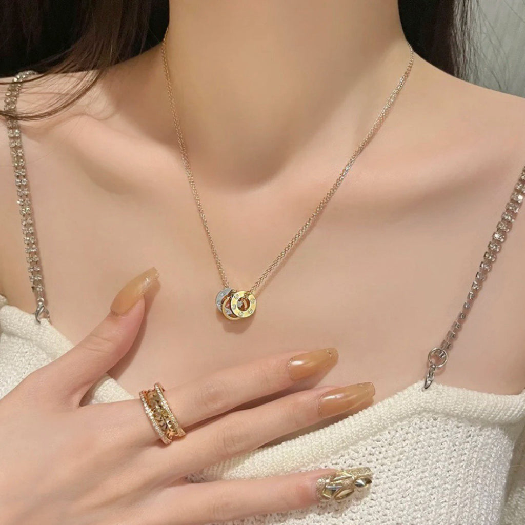 [ELAN LUXE]LOVE 6 DIAMOND PENDANT NECKLACE