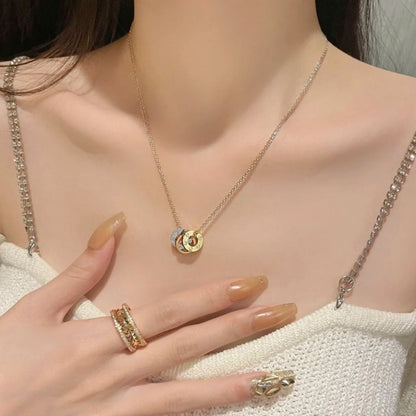 [ELAN LUXE]LOVE 6 DIAMOND PENDANT NECKLACE