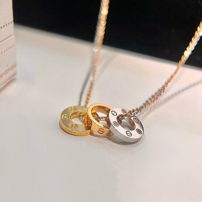 [ELAN LUXE]LOVE 6 DIAMOND PENDANT NECKLACE