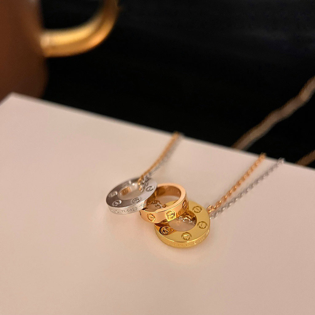 [ELAN LUXE]LOVE 6 DIAMOND PENDANT NECKLACE