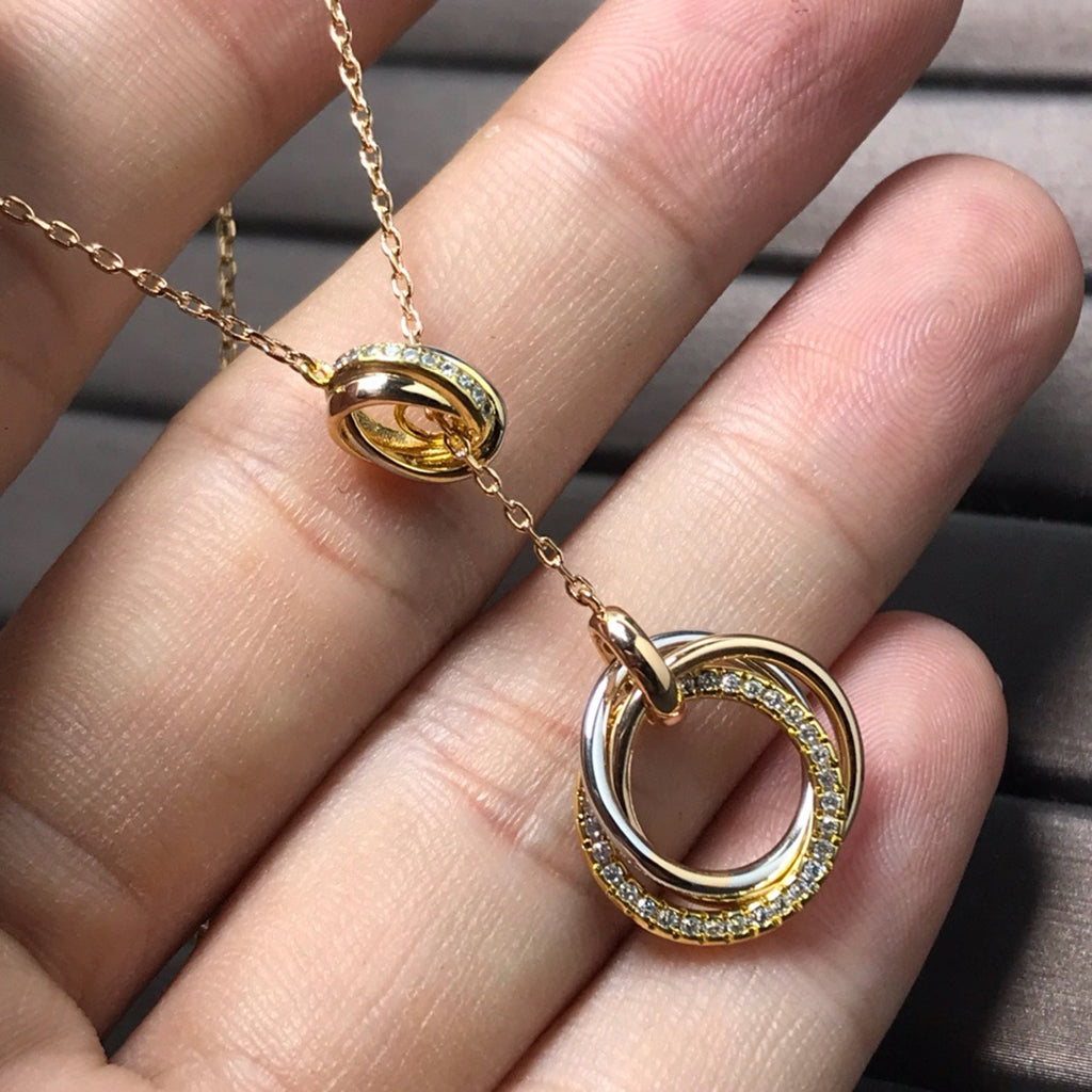 [ELAN LUXE]TRINITY DIAMONDS NECKLACE