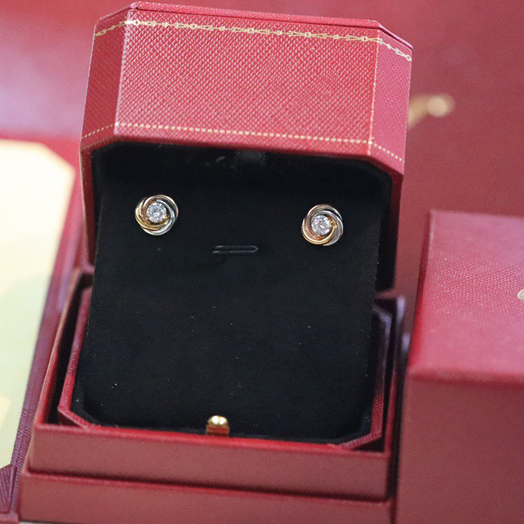 [ELAN LUXE]TRINITY STUD DIAMOND EARRINGS