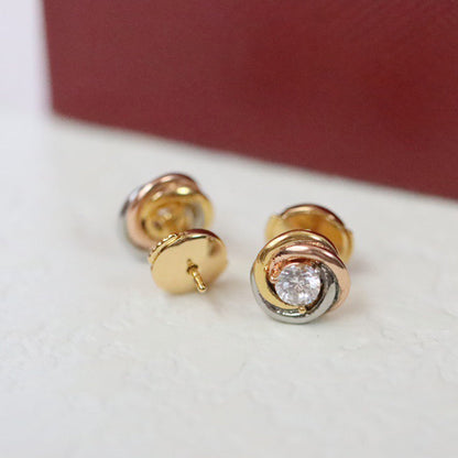 [ELAN LUXE]TRINITY STUD DIAMOND EARRINGS