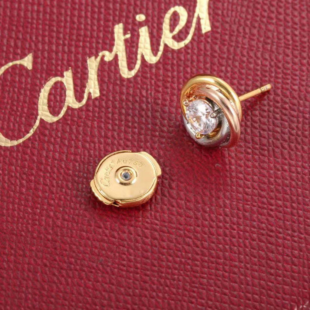 [ELAN LUXE]TRINITY STUD DIAMOND EARRINGS