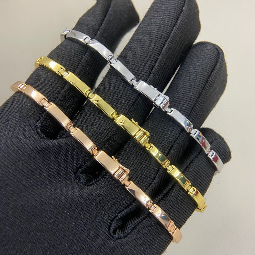 [ELAN LUXE]PANTHERE HALF DIAMOND ON CHAIN BRACELET