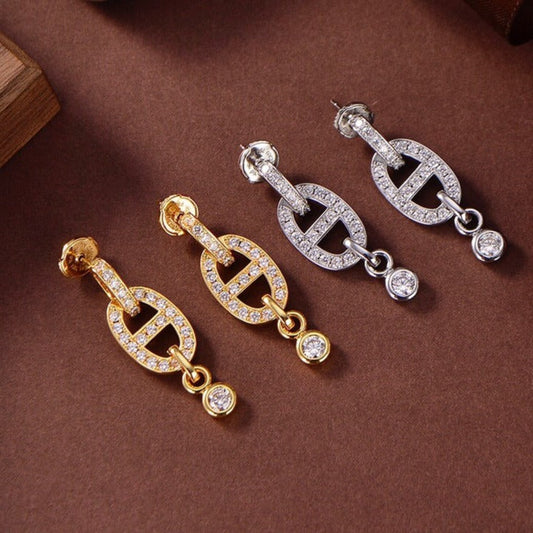 [ELAN LUXE]HM CHAINE DIAMOND EARRINGS