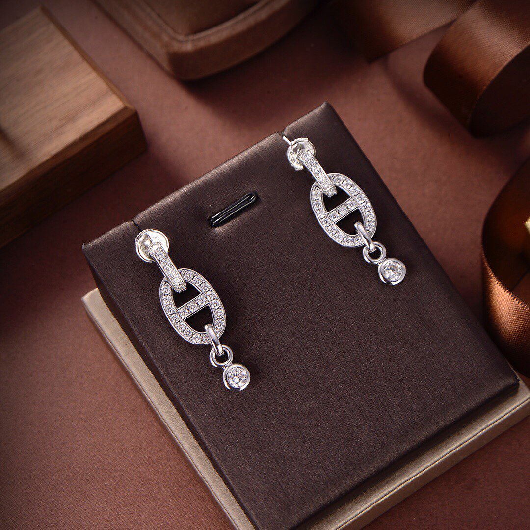 [ELAN LUXE]HM CHAINE DIAMOND EARRINGS