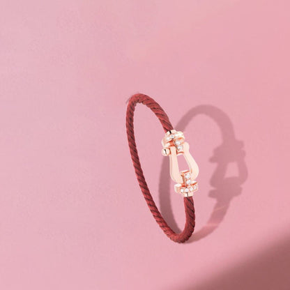 [ELAN LUXE]FORCE 10 HALF DIAMOND PINK GOLD RED CORDERI LARGE AND MEDIUM MODEL