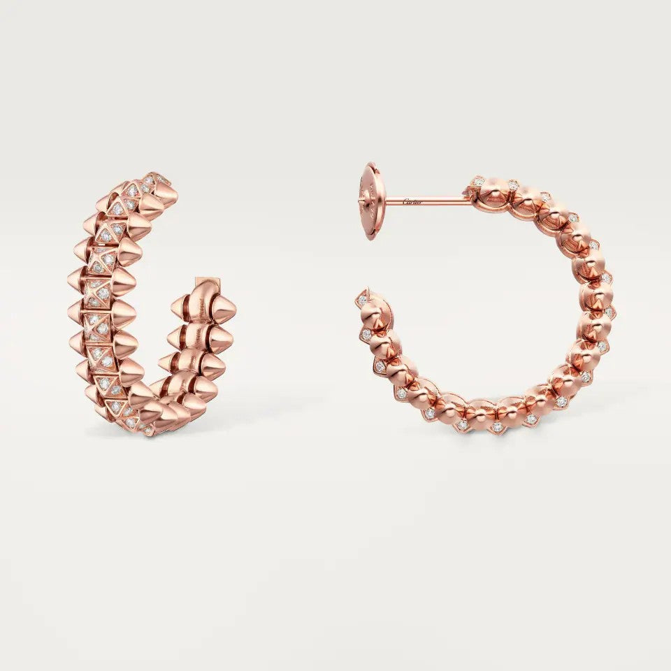 [ELAN LUXE]CLASH 6.4MM FULL DIAMOND SMALL EARRINGS