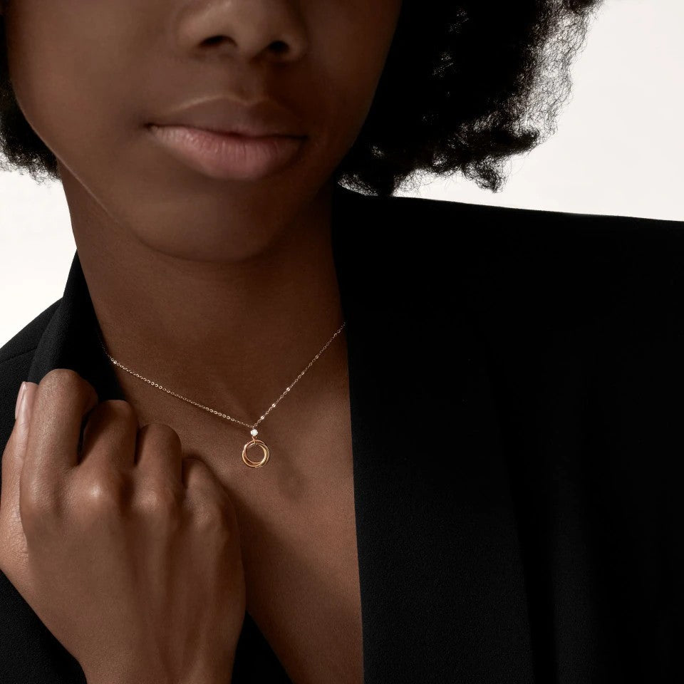 [ELAN LUXE]TRINITY  NECKLACE 1 DIAMOND
