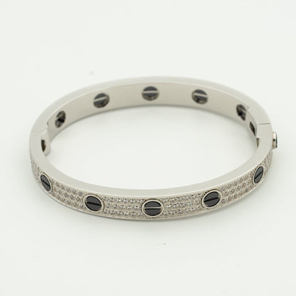 [ELAN LUXE]LOVE BRACELET 6.1MM DIAMOND-PAVED CERAMIC