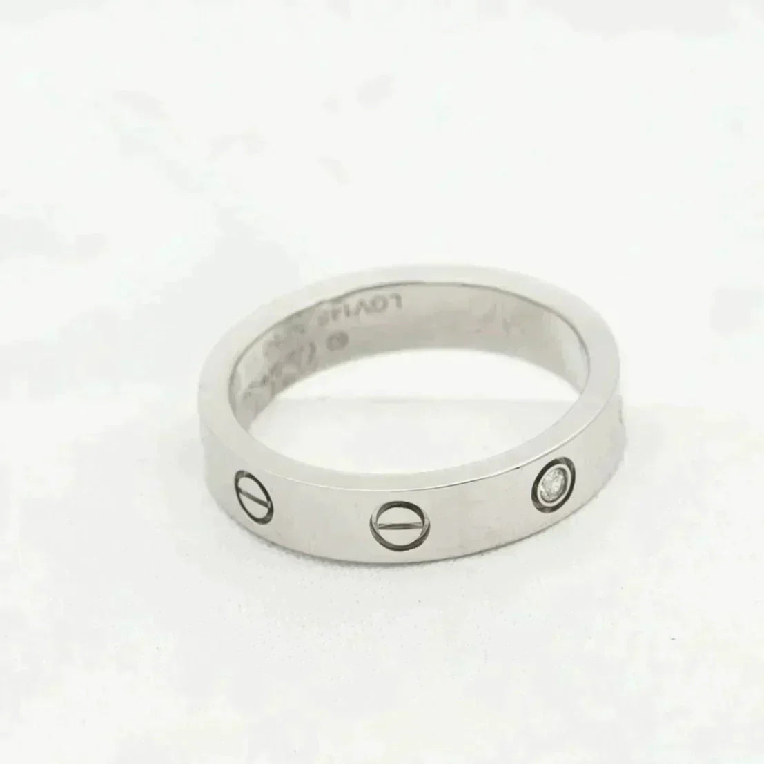 [ELAN LUXE]LOVE RING 4MM 1 DIAMOND SILVER