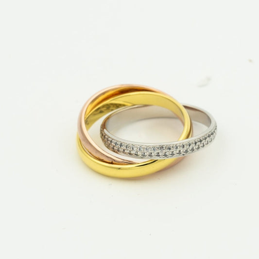 [ELAN LUXE]TRINITY RING GOLD PINK GOLD SILVER DIAMONDS