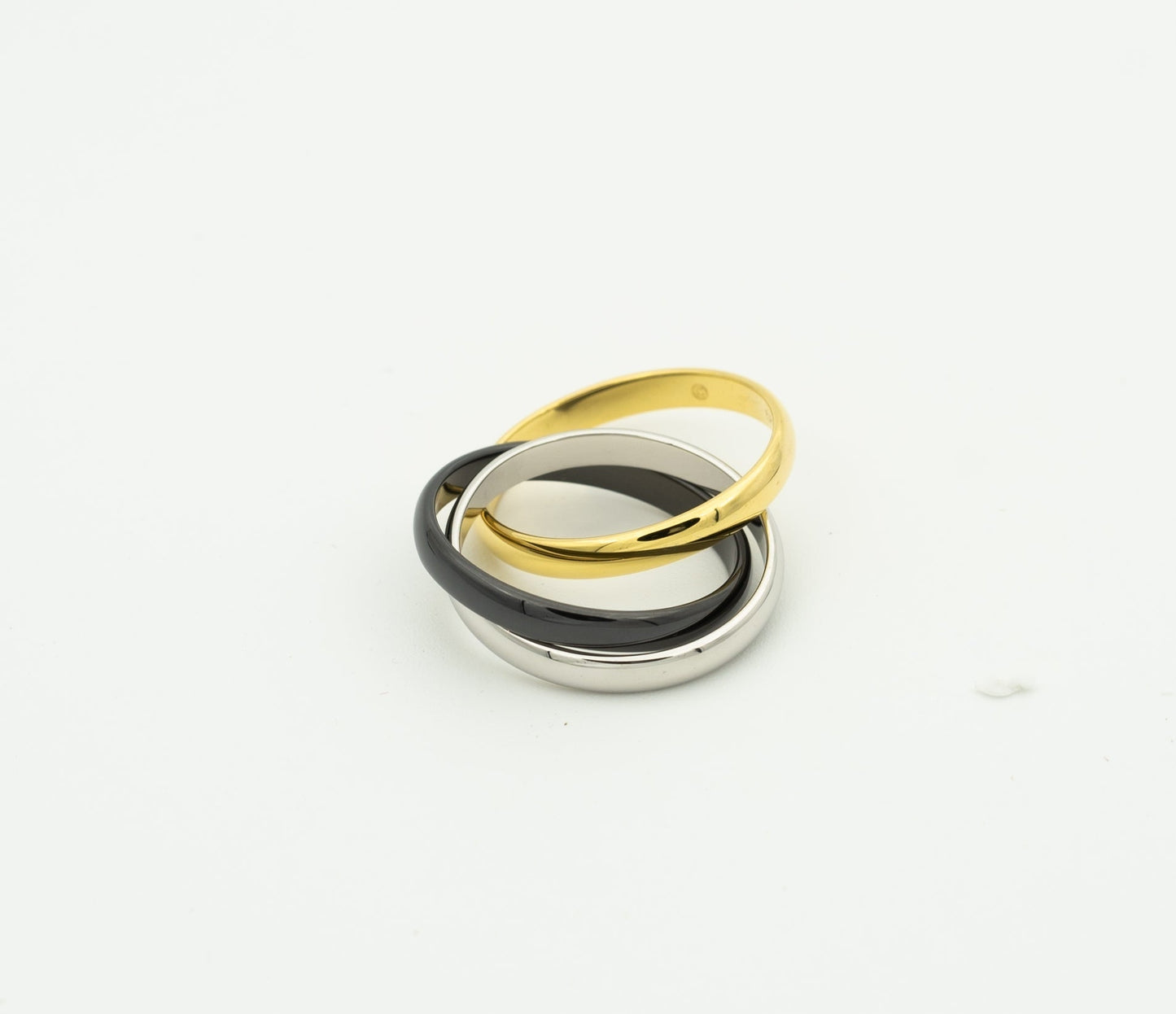 [ELAN LUXE]TRINITY RING BLACK GOLD SILVER