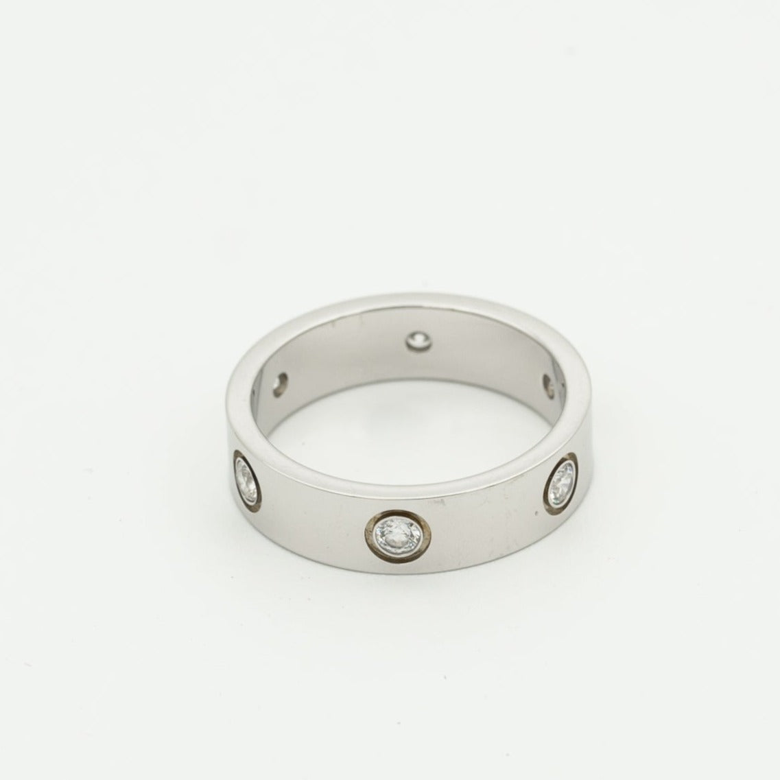 [ELAN LUXE]LOVE RING 5.5MM 6 DIAMONDS SILVER