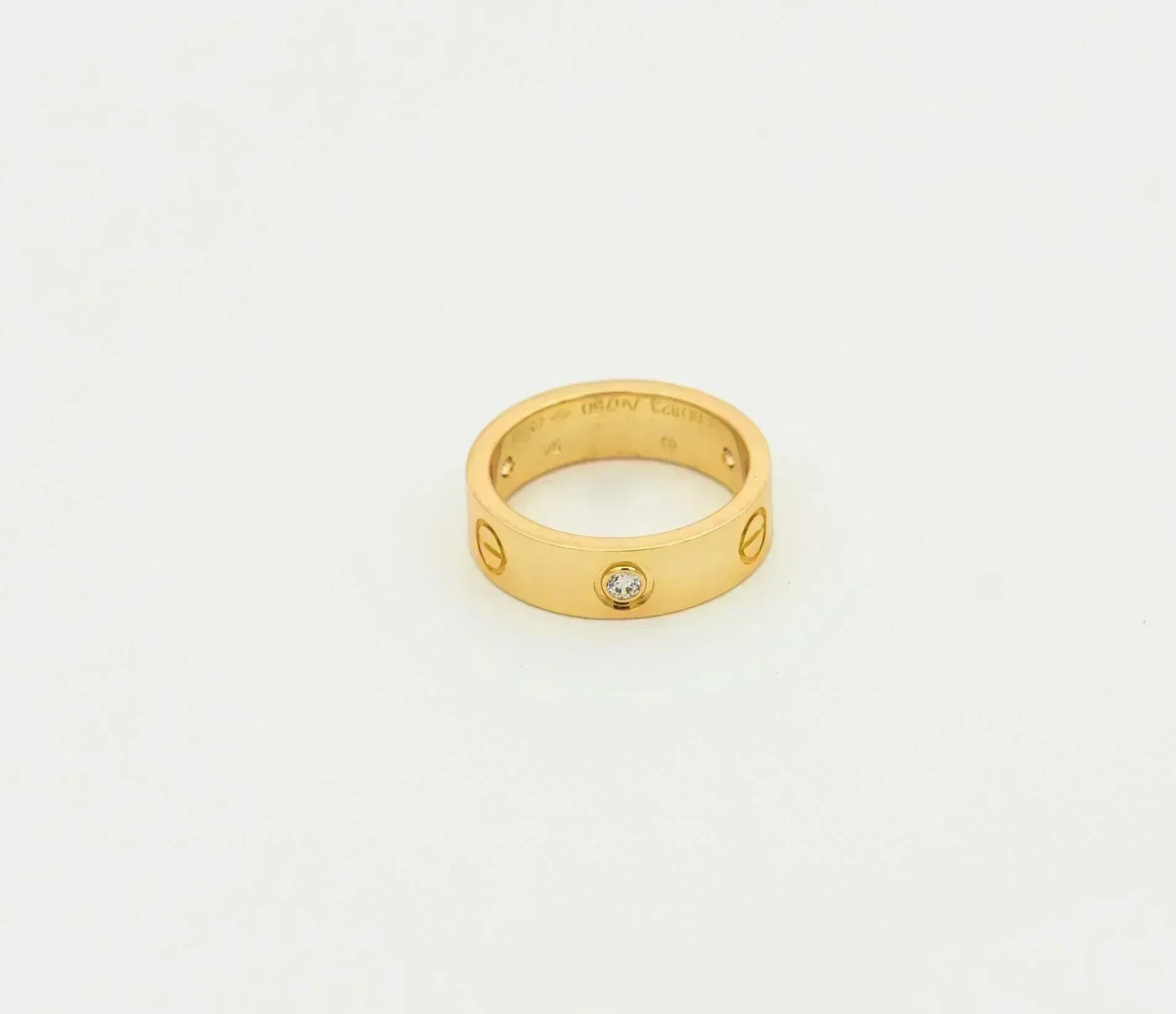 [ELAN LUXE]LOVE RING 5.5MM 3 DIAMONDS GOLD