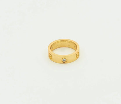 [ELAN LUXE]LOVE RING 5.5MM 3 DIAMONDS GOLD