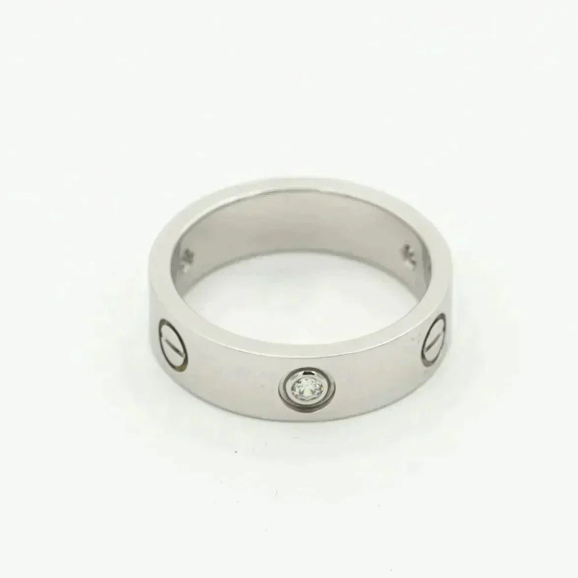 [ELAN LUXE]LOVE RING 5.5MM 3 DIAMONDS SILVER