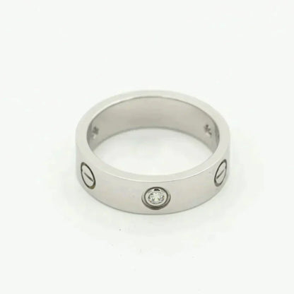 [ELAN LUXE]LOVE RING 5.5MM 3 DIAMONDS SILVER