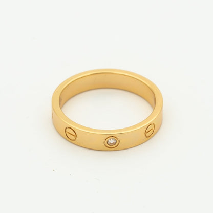 [ELAN LUXE]LOVE RING 4MM 1 DIAMOND PINK GOLD