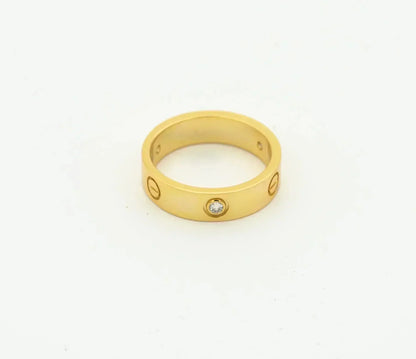 [ELAN LUXE]LOVE RING 4MM 1 DIAMOND GOLD