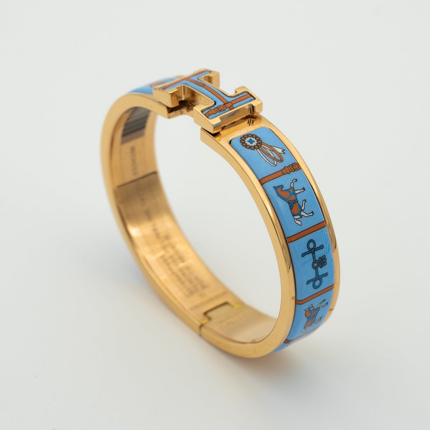 [ELAN LUXE]H PINK GOLD BRACELET BLUE CERAMIC