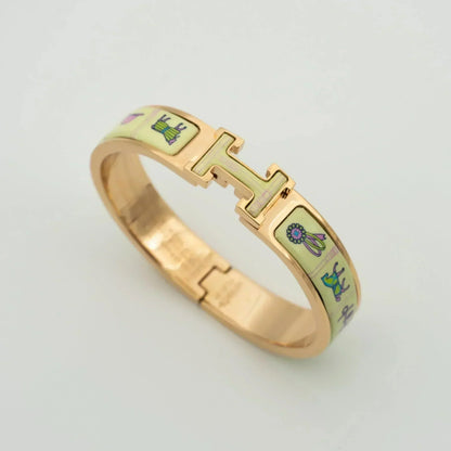 [ELAN LUXE]H PINK GOLD BRACELET CREAM CERAMIC