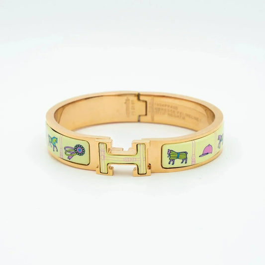 [ELAN LUXE]H PINK GOLD BRACELET CREAM CERAMIC