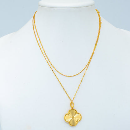 [ELAN LUXE]CLOVER 25MM PEDANT NECKLACE GOLD
