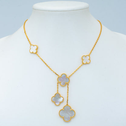 [ELAN LUXE]CLOVER MOTHER OF PEARL NECKLACE 6 MOTIF