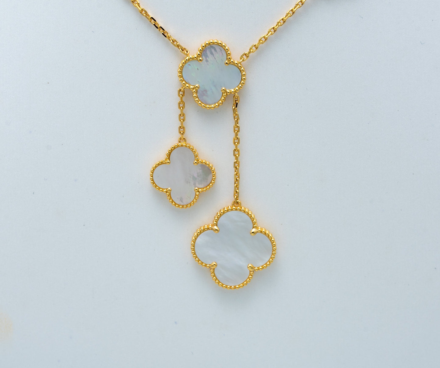 [ELAN LUXE]CLOVER MOTHER OF PEARL NECKLACE 6 MOTIF