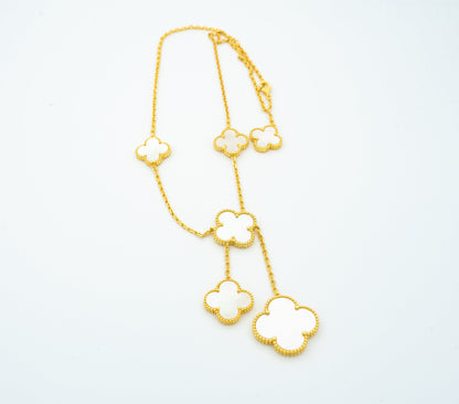 [ELAN LUXE]CLOVER MOTHER OF PEARL NECKLACE 6 MOTIF