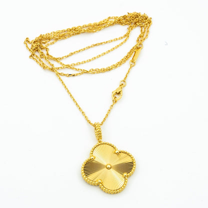 [ELAN LUXE]CLOVER 25MM PEDANT NECKLACE GOLD
