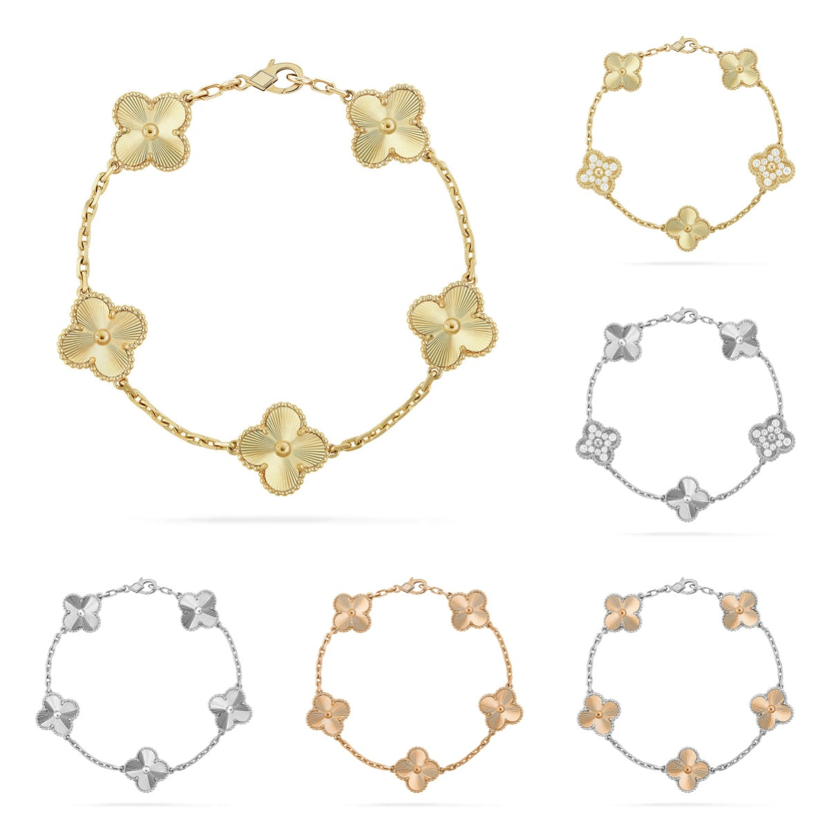 [ELAN LUXE] CLOVER 5 MOTIF LASER BRACELET COLLECTION