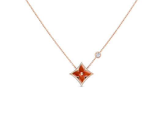 [ELAN LUXE]STAR NECKLACE PINK GOLD 1 DIAMOND